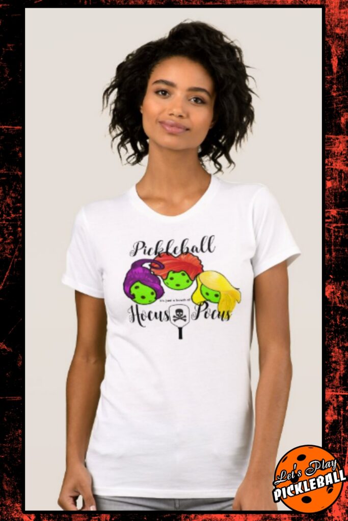 Pickleball Hocus Pocus Colorful Witches Halloween T Shirt