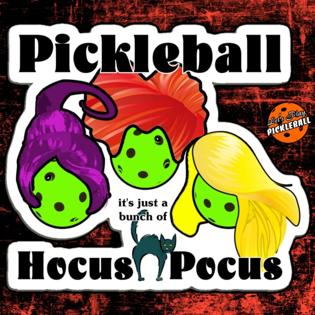 Pickleball Hocus Pocus Colorful Witches Pickleball Halloween magnet insta