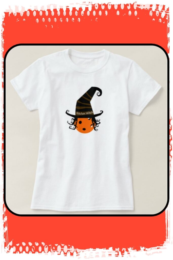 Pickleball Kitchen Witch Cute Pickleball Halloween T Shirt2 pin