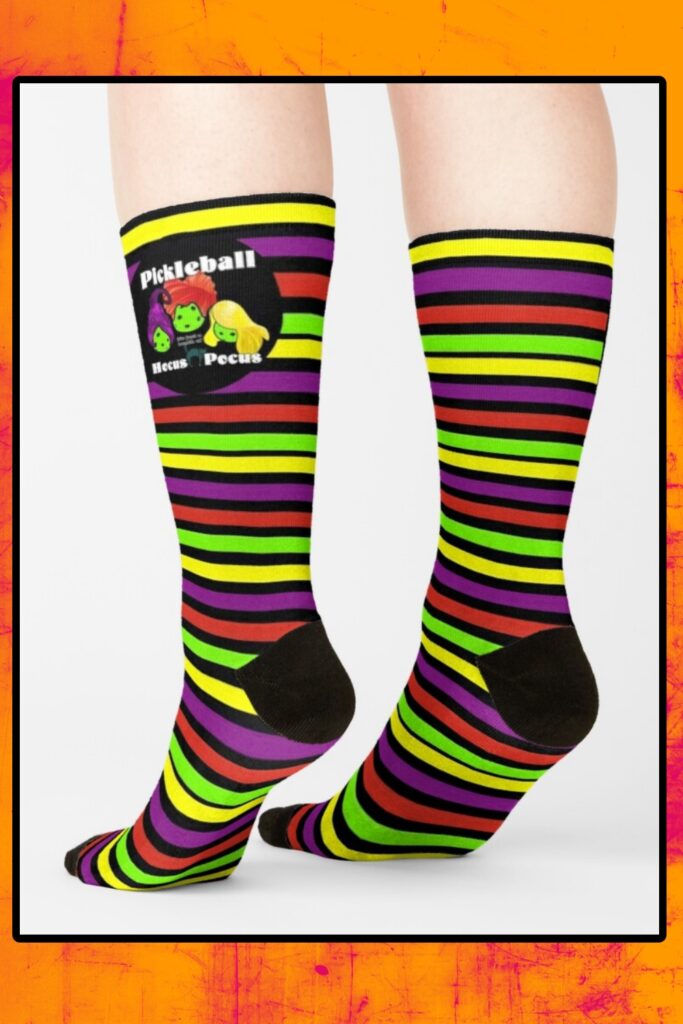 hocus pocus pickleball witches halloween socks