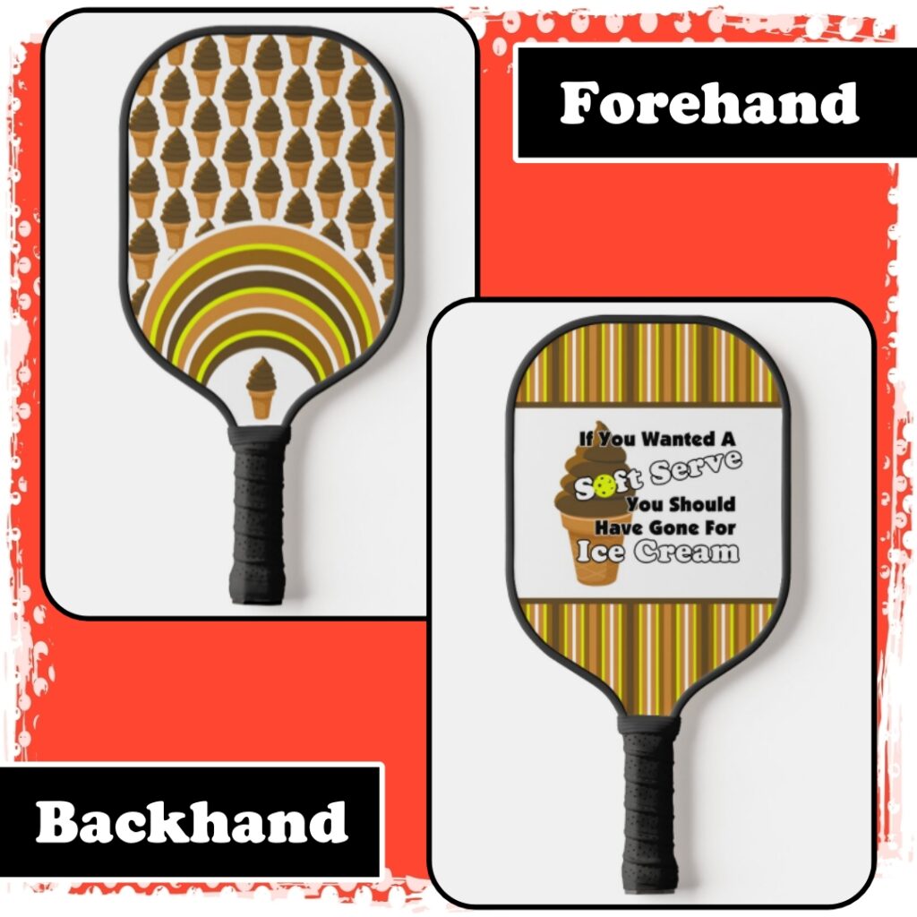 Pickleball Soft Serve Chocolate Ice Cream Pickleball Paddle insta 1