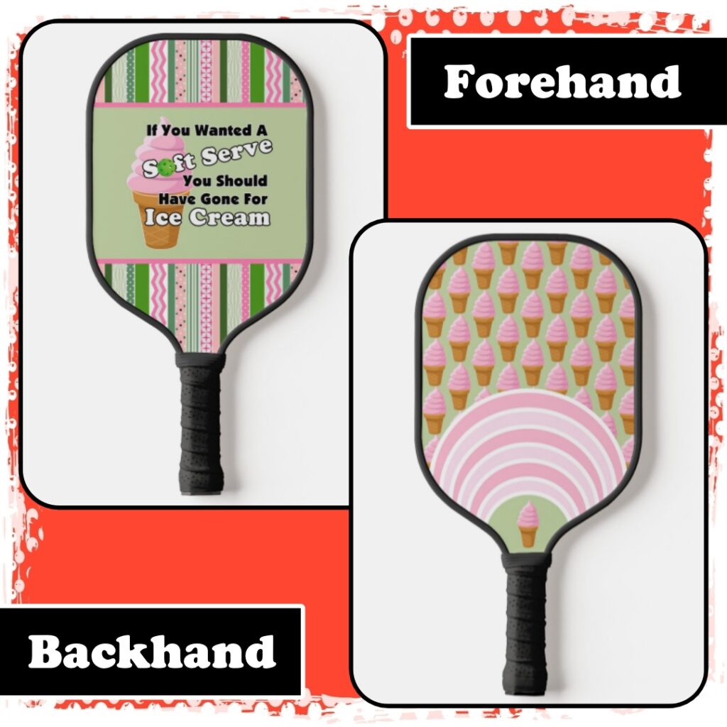 Pickleball Soft Serve Strawberry Ice Cream Pickleball Paddle insta