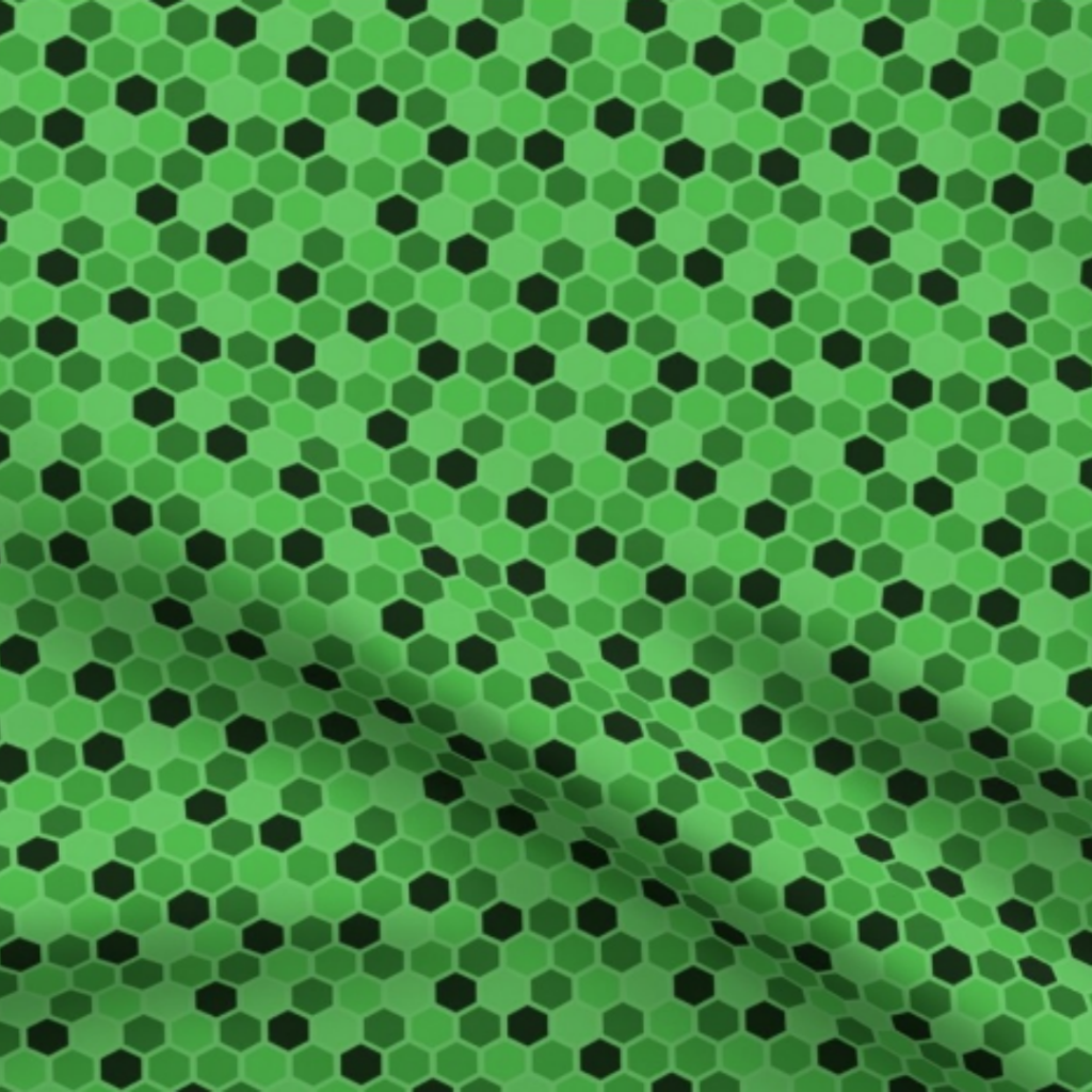 Pickleball Paddle Honeycomb Green Fabric by green carbon 2112