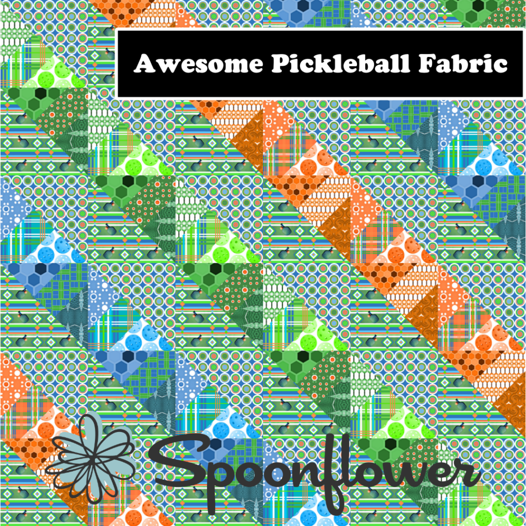 Spoonflower pickleball fabric