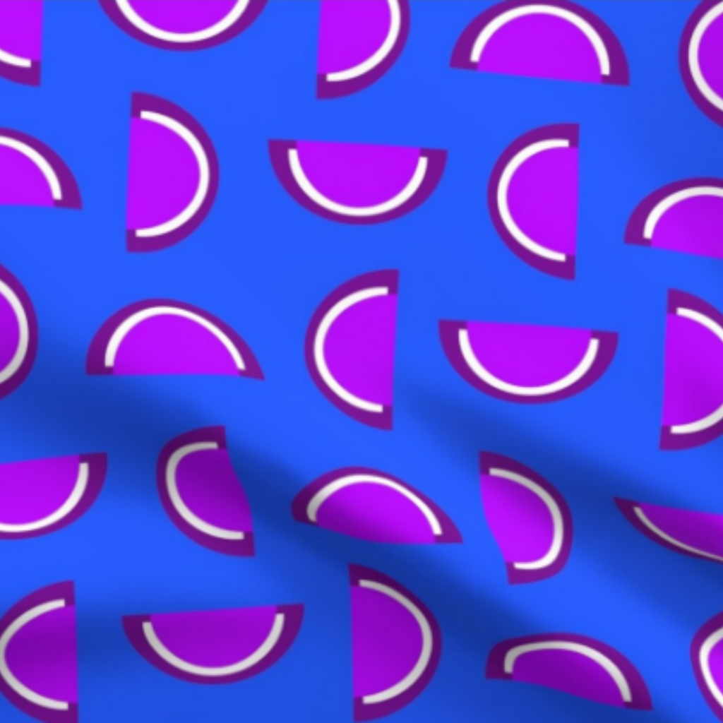 Grape Jelly Candy Fruit Slices on Sky Blue Fabric 1