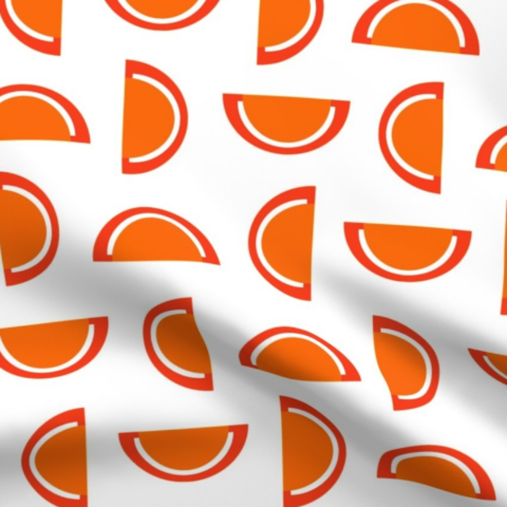 Orange Jelly Candy Fruit Slices on White Fabric