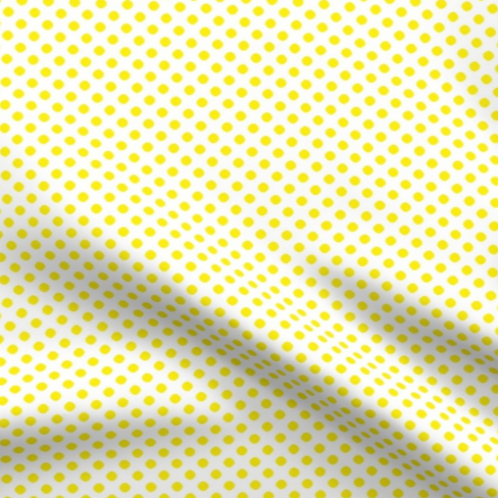 Lemon yellow on white polka dots - Boston jelly candy fruit slices