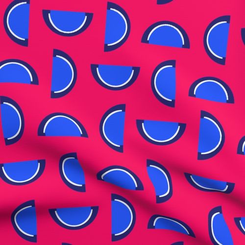 Blue Raspberry Jelly Fruit Slices on Hot Pink Fabric1