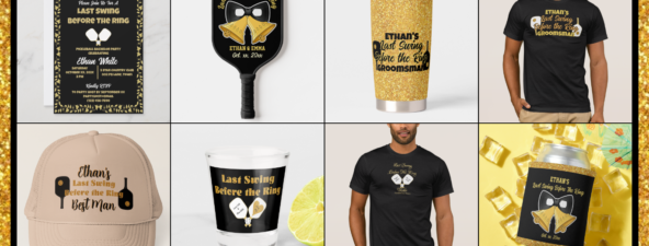 Black and Gold Pickleball Bachelor Party Ideas