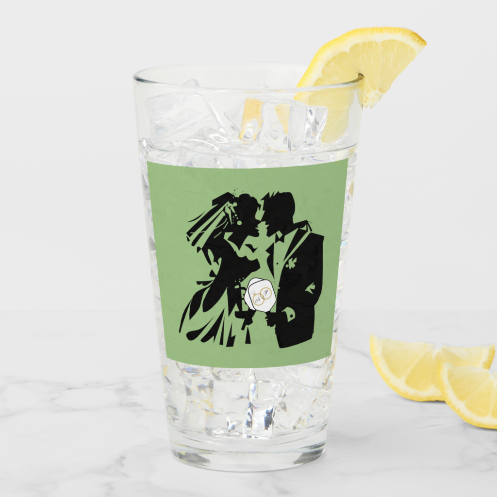 Zazzle Last Swing Before the Ring Wedding Pickleball Sage Glass Back Ice