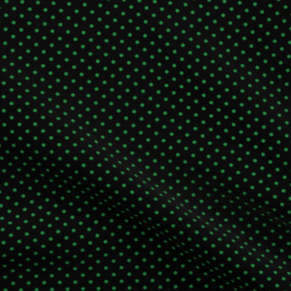 Strawberry Micro Polka Dots Green on White Fabric