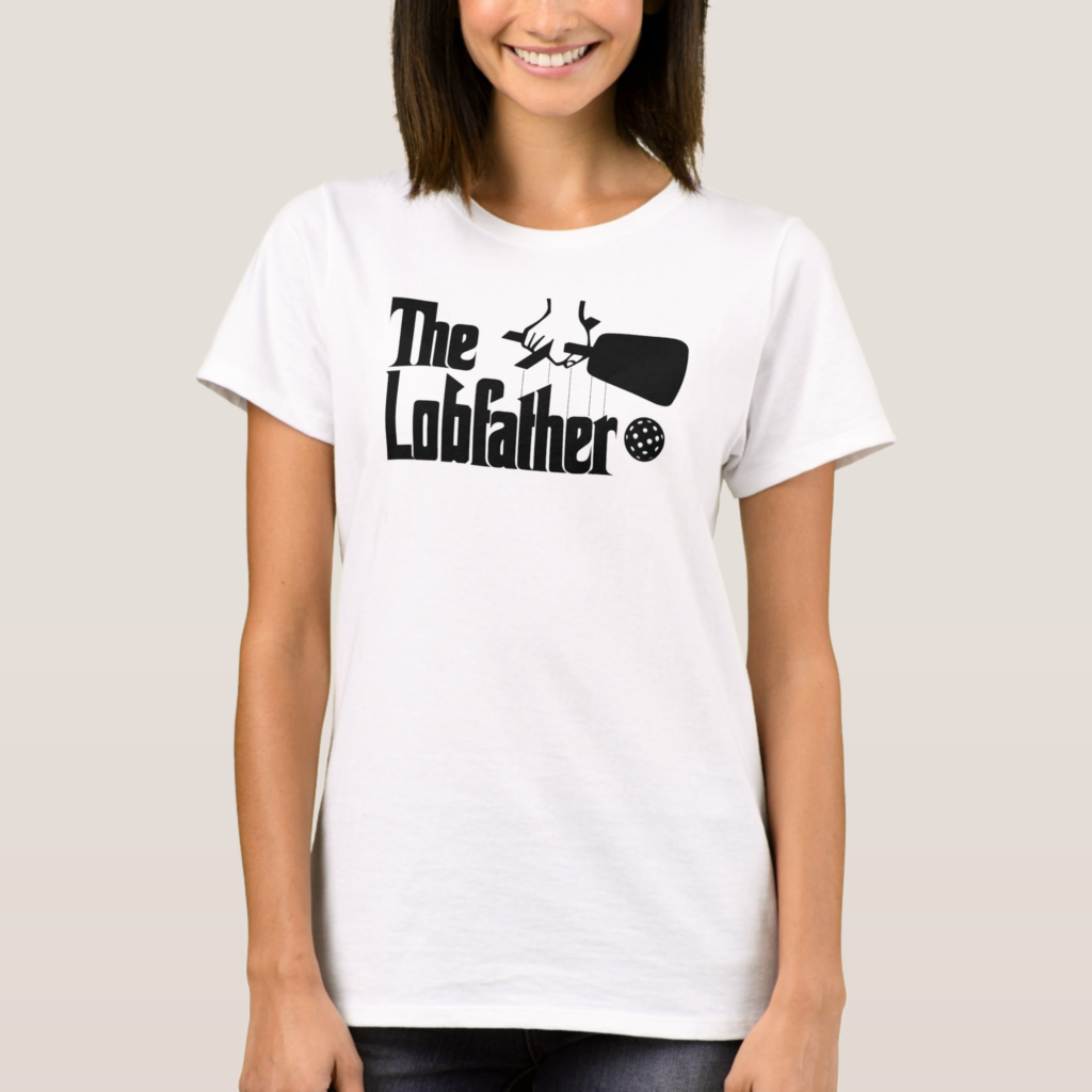 Zazzle The Pickleball Lobfather Awesome Pickleball Court T Shirt (Front)