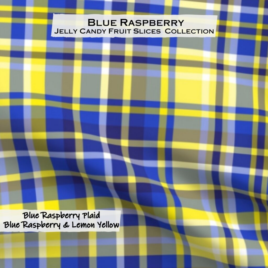 Blue Raspberry Plaid Blue Raspberry & Lemon Yellow